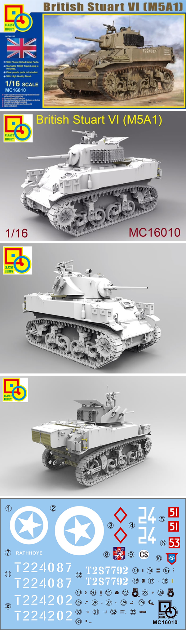 PLAFACTORY [1/16 BRITISH STUART VI (M5A1) [예약]]