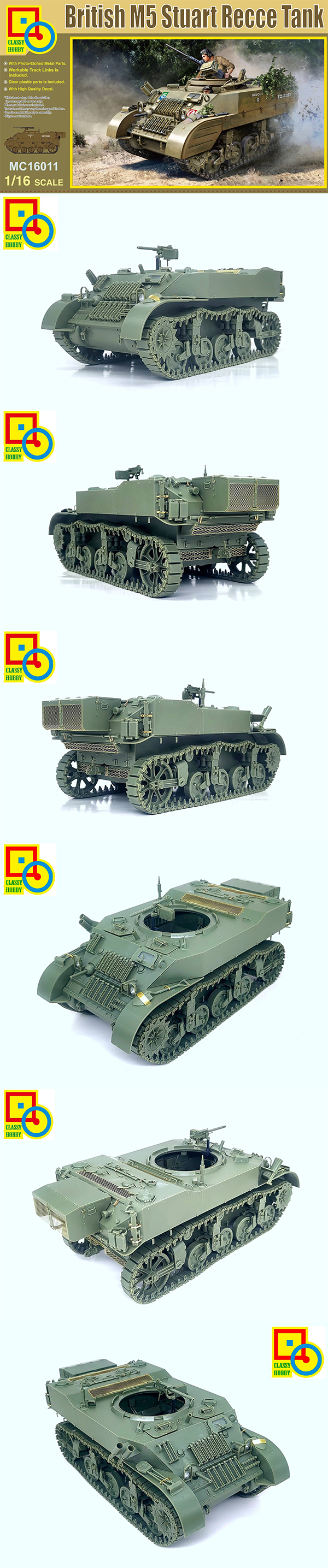 PLAFACTORY [1/16 BRITISH M5 STUART RECCE TANK [예약]]